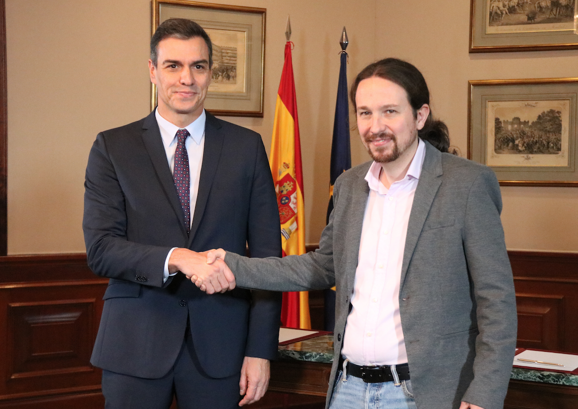 Sánchez i Iglesias acorden un govern de coalició, però necessiten més suports