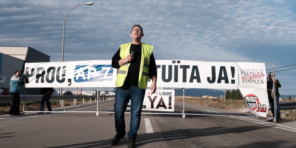 #Fotogaleria: Així va ser l’últim tall de l’N-340 per la gratuïtat de l’AP-7