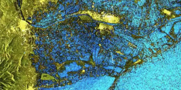 Així es veu el Delta des de l’espai després del temporal Glòria