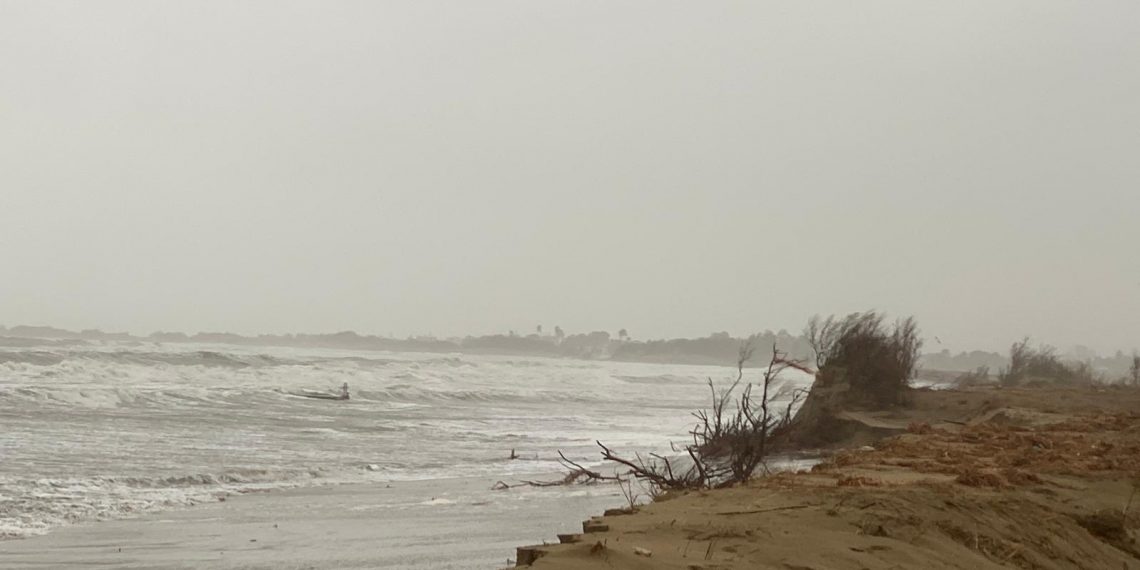 #Fotogaleria: el temporal Glòria agreuja la regressió a la costa de Deltebre