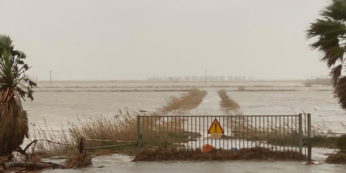 #Fotogaleria: el temporal Glòria agreuja la regressió a la costa de Deltebre