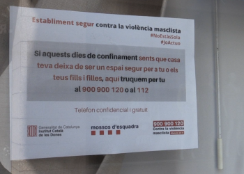 Comerços oberts contra la violència masclista durant el confinament