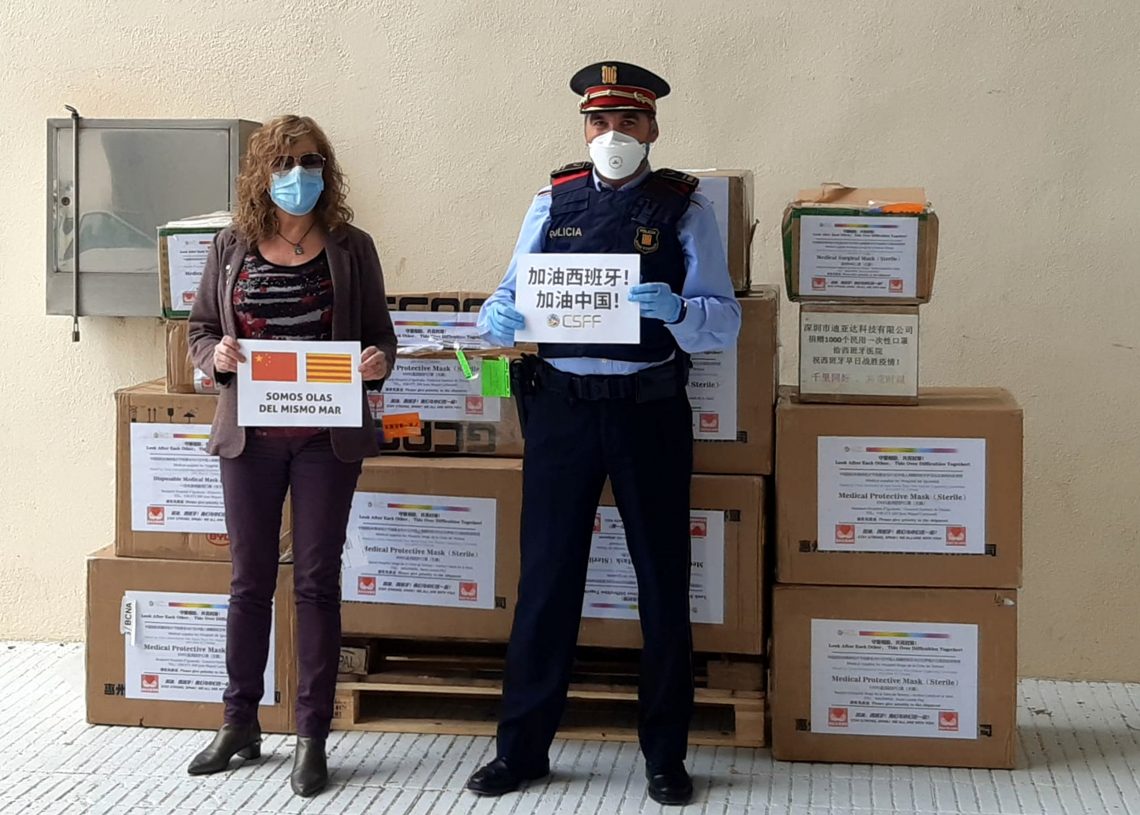 Part de les 10.000 mascaretes donades per la Xina a l’hospital de Tortosa arribaran a Igualada