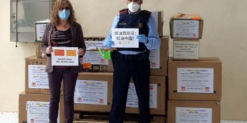 Part de les 10.000 mascaretes donades per la Xina a l’hospital de Tortosa arribaran a Igualada