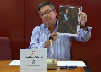 Llopis (Ciutadans) defensa Joan Carles al ple en què Roquetes li retira els honors a l’emèrit
