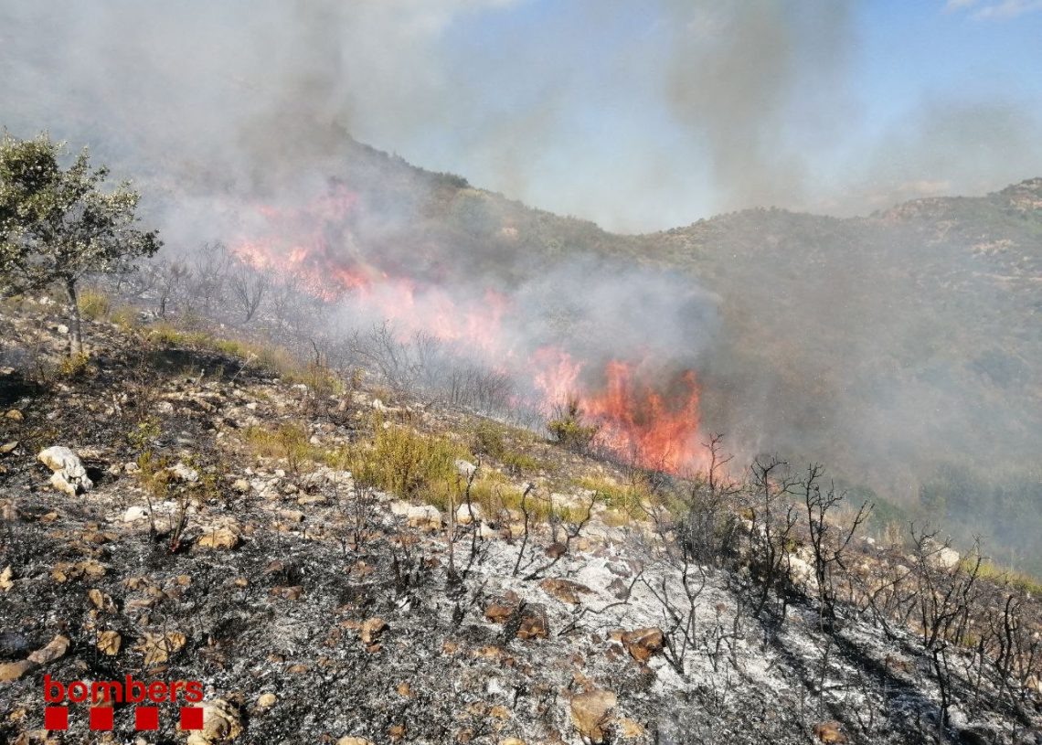 Controlat un incendi a la serra del Montsià