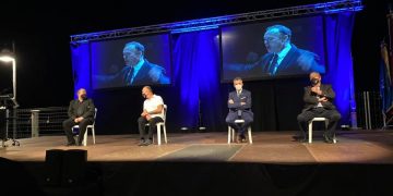 L’emotiu homenatge a Octavi Ruiz de la banda de música de la Lira Ampostina