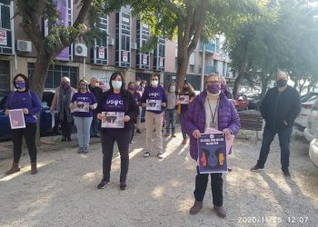 Acte unitari de la UGT, CCOO i USOC de les Terres de l’Ebre pel 25-N