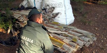 La Guàrdia Civil localitza un dipòsit il·legal d’uralita amb amiant a Campredó