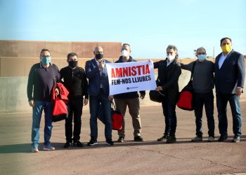Els presos independentistes de Lledoners surten de la presó, en obtenir el tercer grau