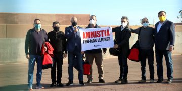 Els presos independentistes de Lledoners surten de la presó, en obtenir el tercer grau