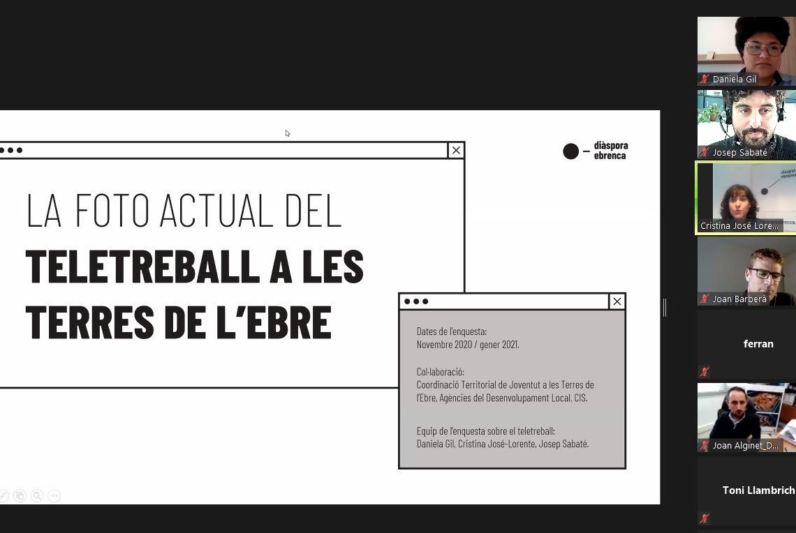 Diàspora Ebrenca presenta l’enquesta del teletreball als principals agents del territori