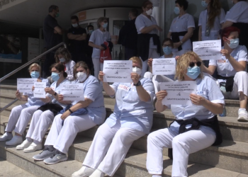 [#VÍDEO] La protesta del personal de neteja de l’Hospital de Tortosa Verge de la Cinta