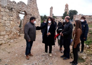 Les obres del conjunt històric del Poble Vell de Corbera d’Ebre, a principis del 2022