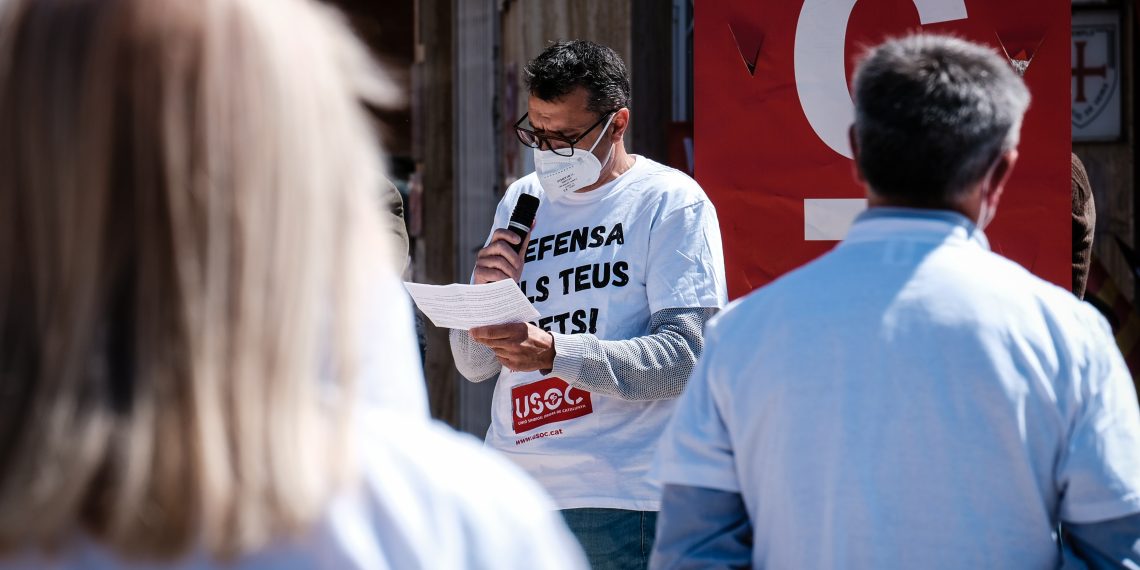 [Fotogaleria] Les millors imatges de la concentració del Primer de Maig a Tortosa