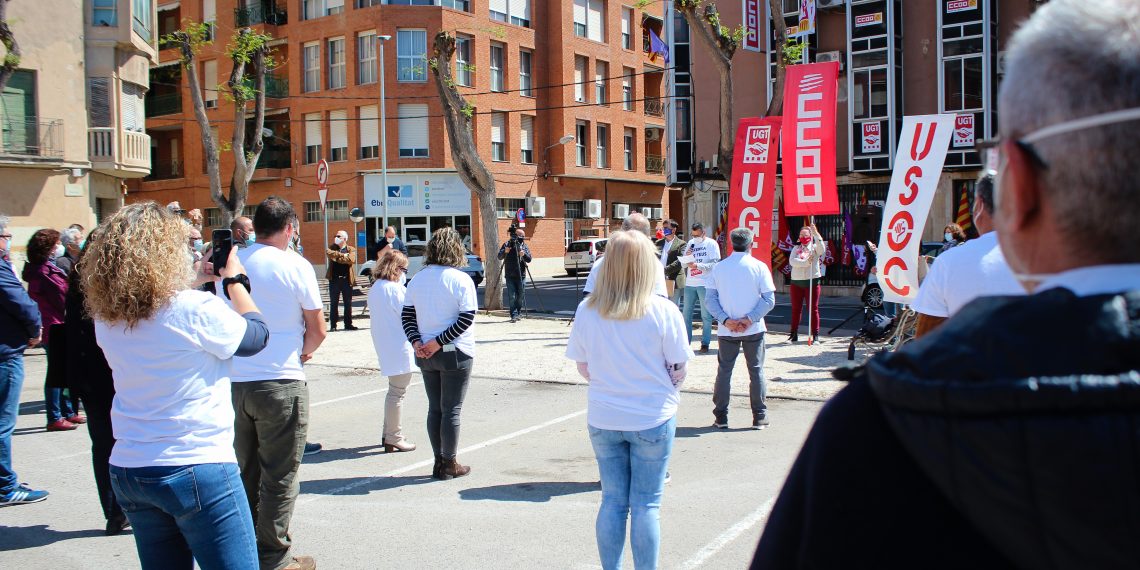 [Fotogaleria] Les millors imatges de la concentració del Primer de Maig a Tortosa
