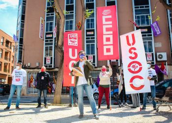 [Fotogaleria] Les millors imatges de la concentració del Primer de Maig a Tortosa