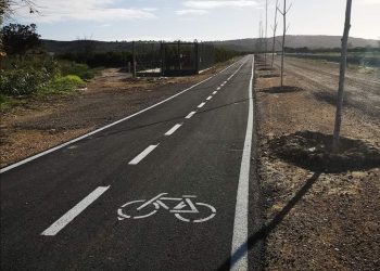 Jordan aclareix a Tomàs que s’han plantat més de 200 arbres a la via verda del Carrilet