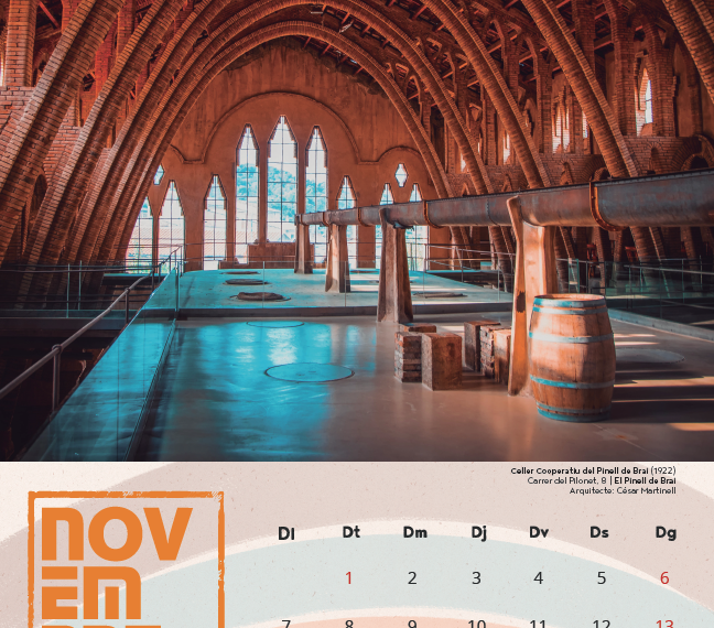 El patrimoni modernista de l’Ebre protagonitza el calendari d’Òmnium Cultural