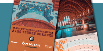 El patrimoni modernista de l’Ebre protagonitza el calendari d’Òmnium Cultural