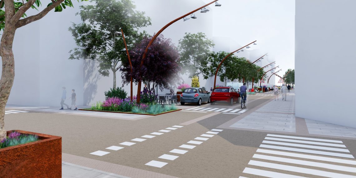 Així serà el renovat carrer Cervantes de Tortosa, convertit en bulevard