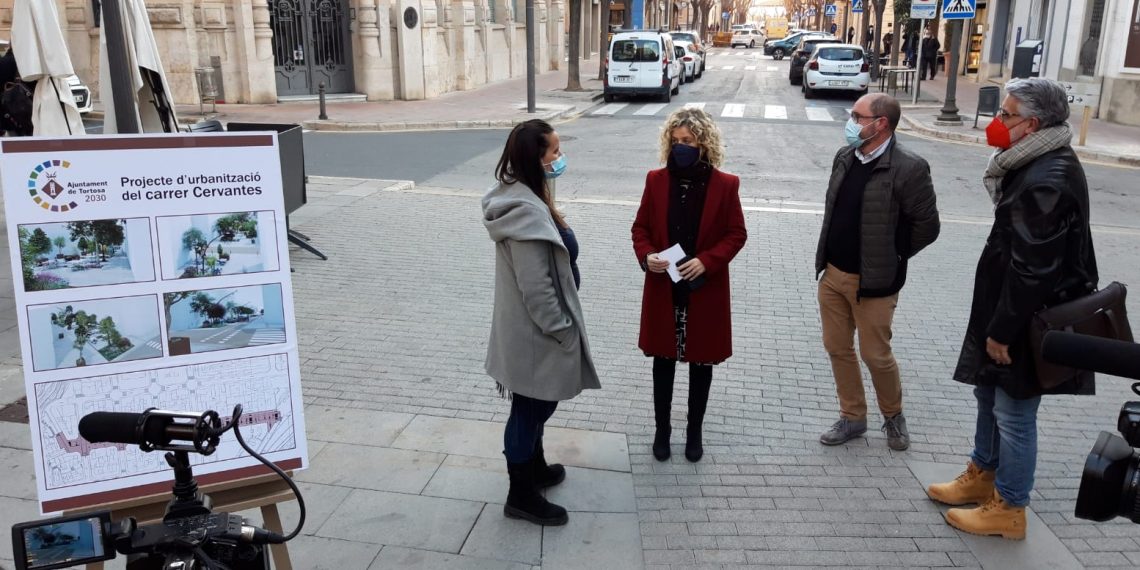 Així serà el renovat carrer Cervantes de Tortosa, convertit en bulevard