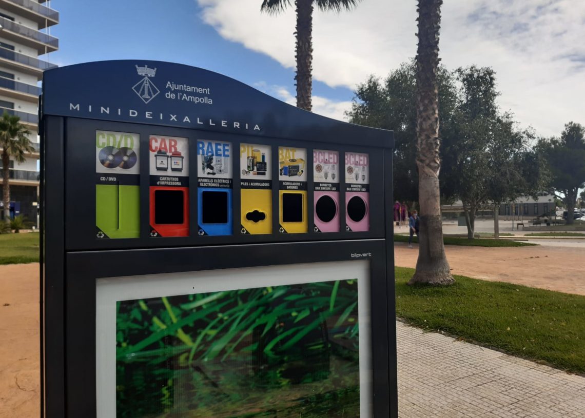 L’Ampolla recull prop de 600 quilos de residus amb quatre minideixalleries urbanes