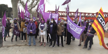 UGT, CCOO i USOC es mobilitzen a l’Ebre pel 8-M: ‘Cal picar pedra tots els dies’