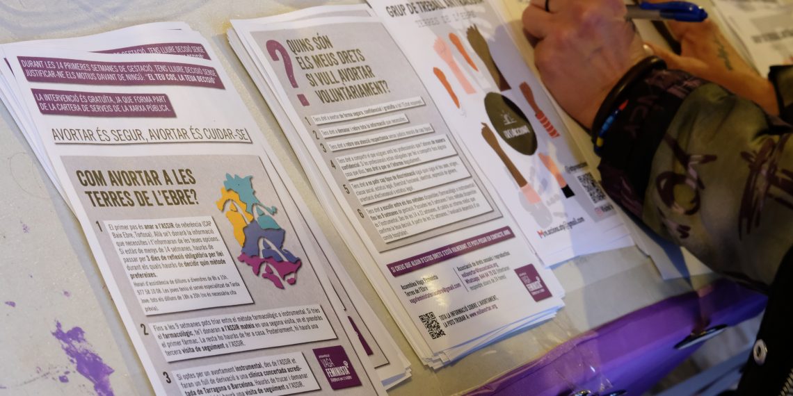 [#Fotogaleria] Feministes Ebrenques tenyeixen Tortosa amb la marxa del 8-M