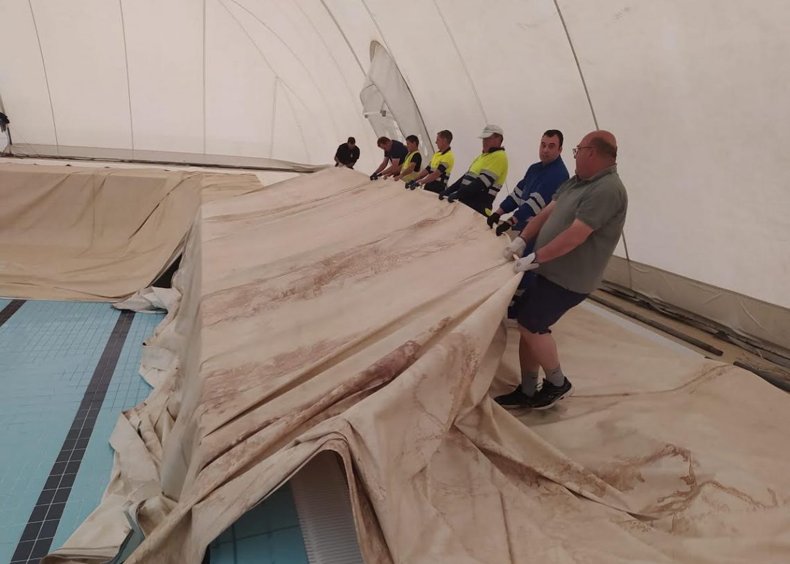 La Ràpita comença set mesos d’obres a la piscina per instal·lar una coberta telescòpica