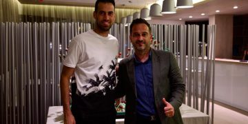 Llagostins, tonyina roja, angules i arròs de Xerta Càtering en el sopar de final de temporada del Barça