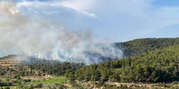 Un incendi agrícola a Vilalba dels Arcs obliga a mobilitzar 24 dotacions dels Bombers