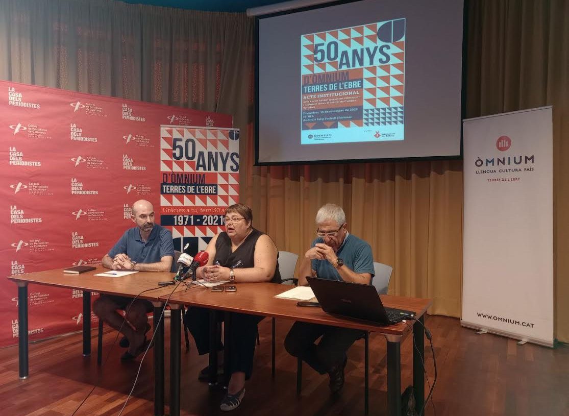 Òmnium Cultural clourà el 50è aniversari a l’Ebre amb un acte institucional a Tortosa