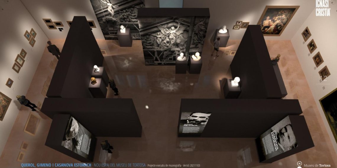 Així serà la nova sala d’artistes locals del Museu de Tortosa, dedicada a Francesc Gimeno, Antoni Casanova i Agustí Querol