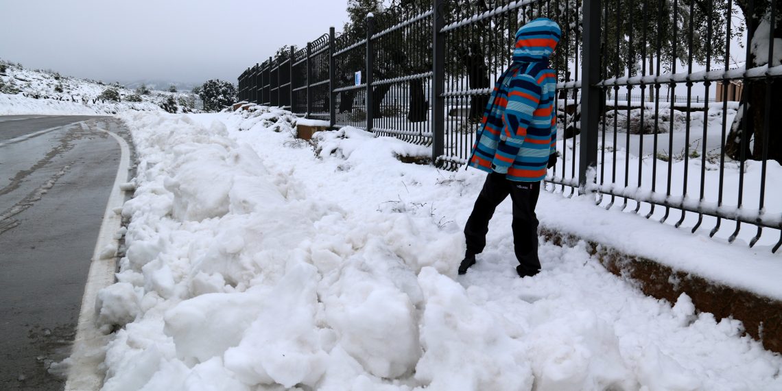 Nevada idíl·lica i amb incidències mínimes a Horta de Sant Joan i Arnes