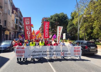 Així ha sigut la manifestació de l’1 de Maig a Tortosa i l’homenatge a Rafel Vidiella