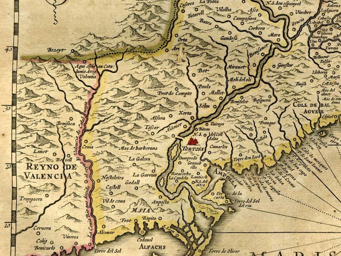 Què eren Dumpredo o Vil de Cona en un famós mapa holandès del segle XVII?