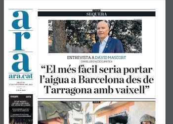 El conseller Mascort afirma que el ‘més fàcil’ per a Barcelona és portar aigua amb vaixell des de Tarragona