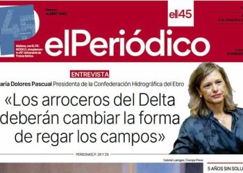 Maria Dolores Pascual (CHE) diu que els arrossers del Delta hauran de canviar la manera de regar