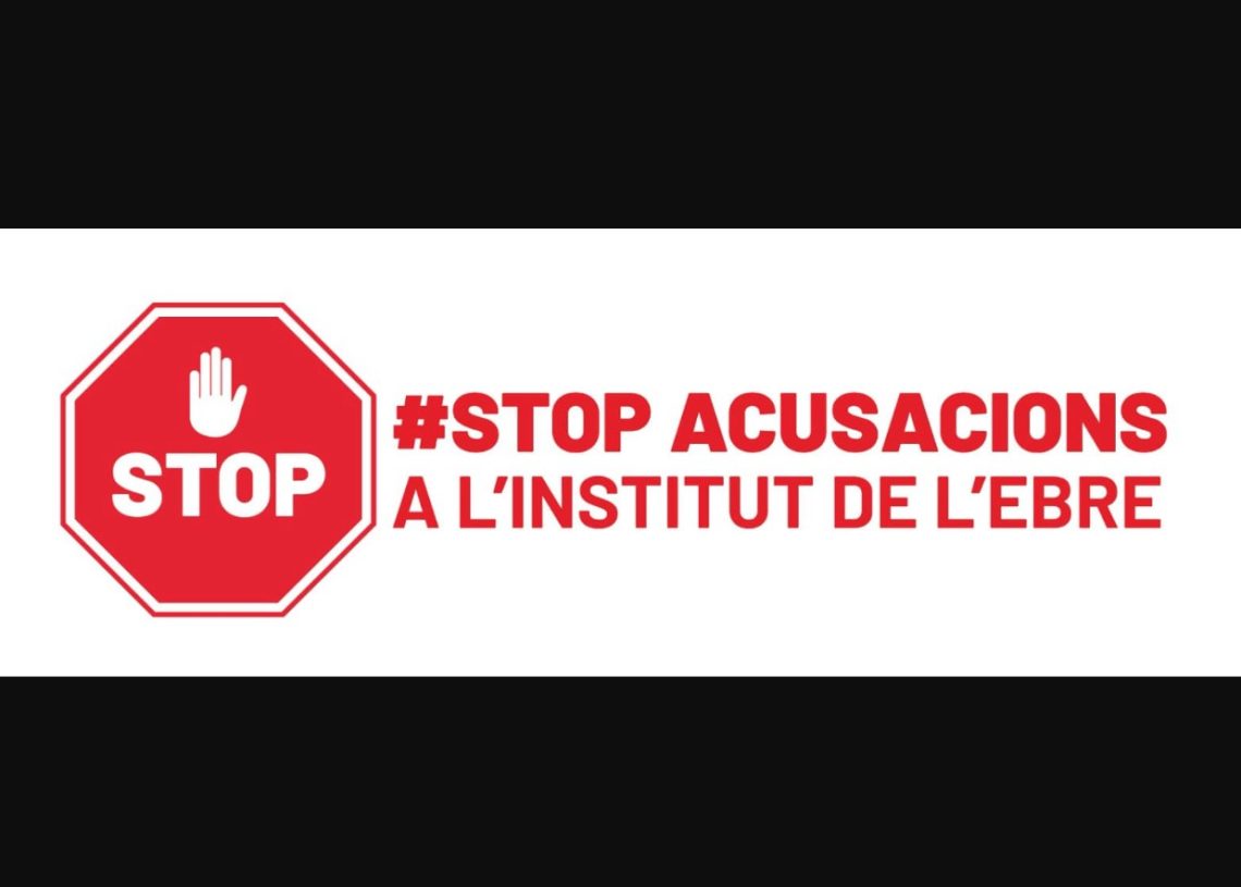 Docents de l’Institut de l’Ebre es mobilitzen en defensa de la direcció: ‘#StopAcusacions’