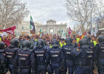 La pagesia ebrenca també fa sentir el seu malestar en la gran manifestació de Madrid