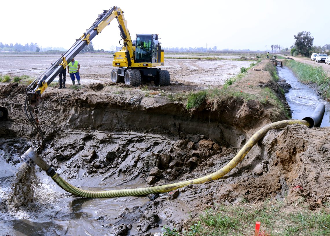 Implanten a l’hemidelta esquerra de l’Ebre un sistema de drenatge de l’aigua salada per millorar els conreus