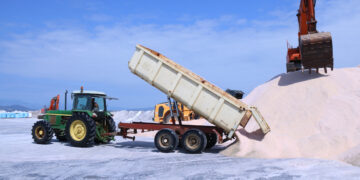 La sequera beneficia la collita de sal del delta de l’Ebre, que pot arribar a les 120.000 tones