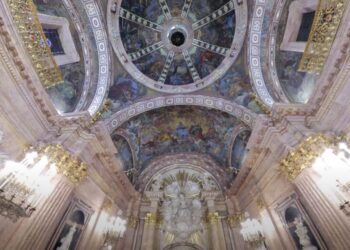 Així és la capella de la Cinta a vista de dron