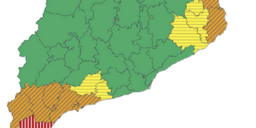 El Meteocat eleva a vermella l’alerta per intensitat de pluges al Baix Ebre i el Montsià