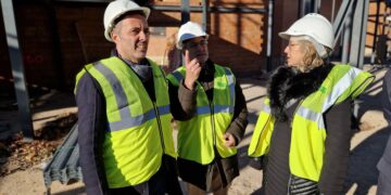 L’ampliació de l’auditori Felip Pedrell pren forma amb l’estructura de la nova sala