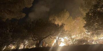 Els Bombers confien estabilitzar l’incendi al llarg del dia i només es manté el confinament a Paüls