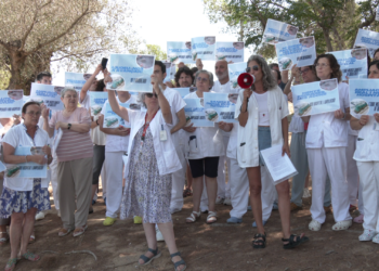 Els treballadors de l’HTVC criden a la ciutadania a reclamar la represa de les obres d’ampliació