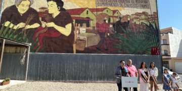 Els Reguers recorda la cooperativa cabassera ‘El Porvenir’ amb un mural