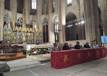 Josep Alanyà desxifra una obra excepcional del XIV: el retaule de Santa Maria de la Catedral de Tortosa
